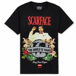 Scarface The World Is Yours Graphic T-Shirt Black Size Medium